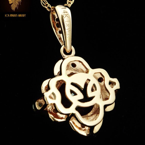 $4450 / Levian EXOTICS / NEW / Rhodolite &Fancy Orange Diamond Necklace / 14K - Picture 5 of 5